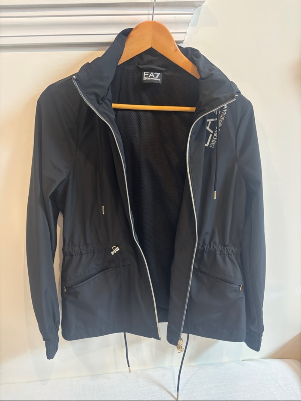 Emporio Armani EA7 Black Hooded Utility Jacket